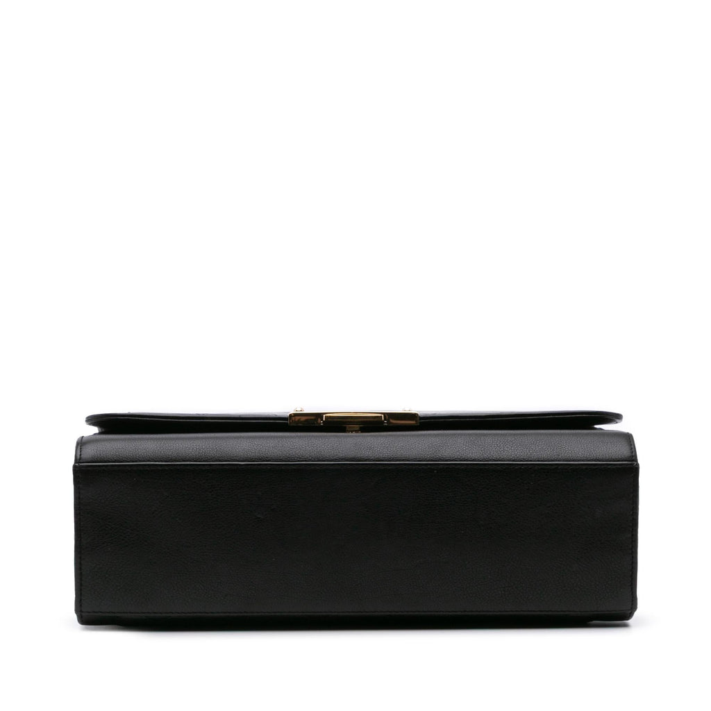 Chanel Large Quilted Calfskin Label Click Flap