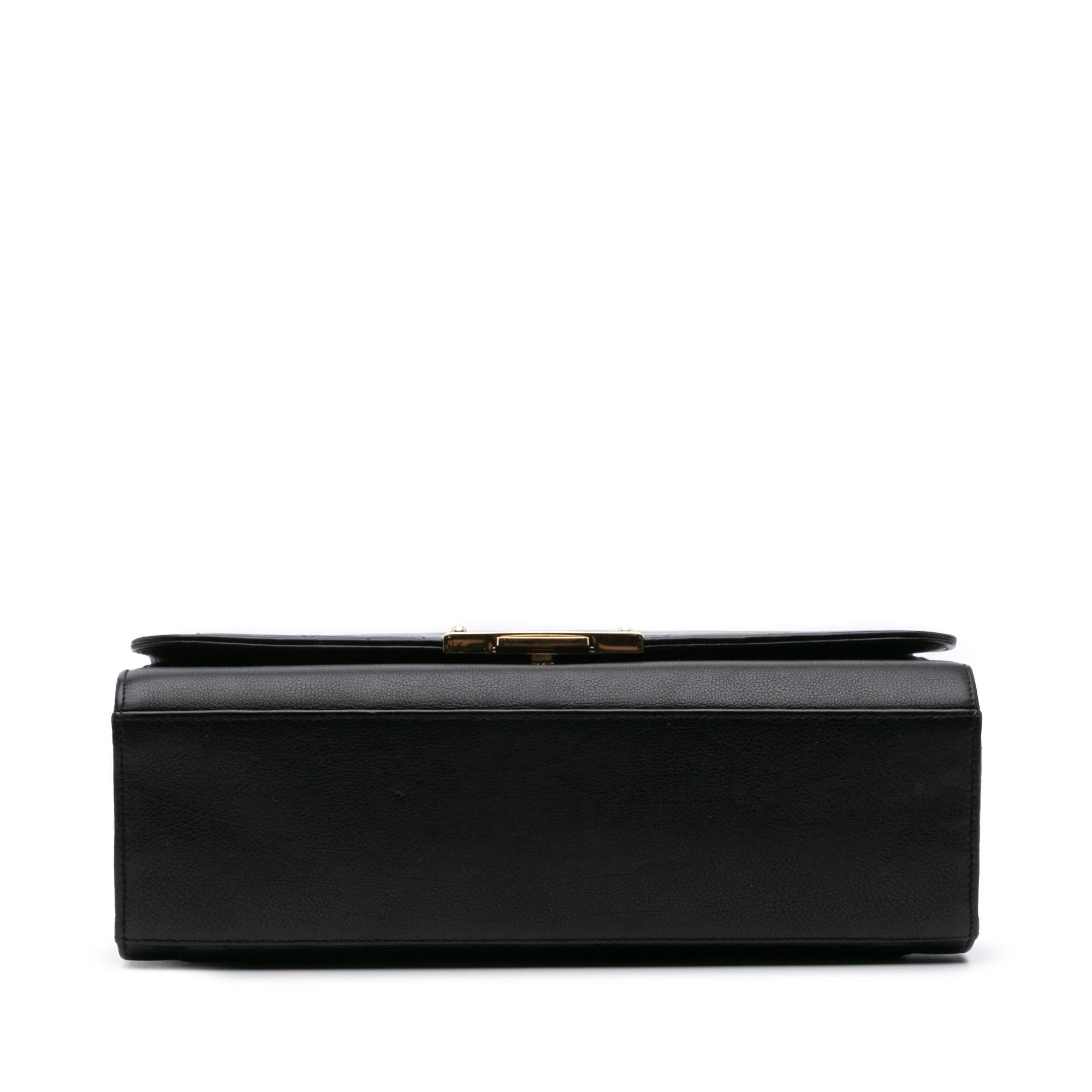 Chanel Large Quilted Calfskin Label Click Flap