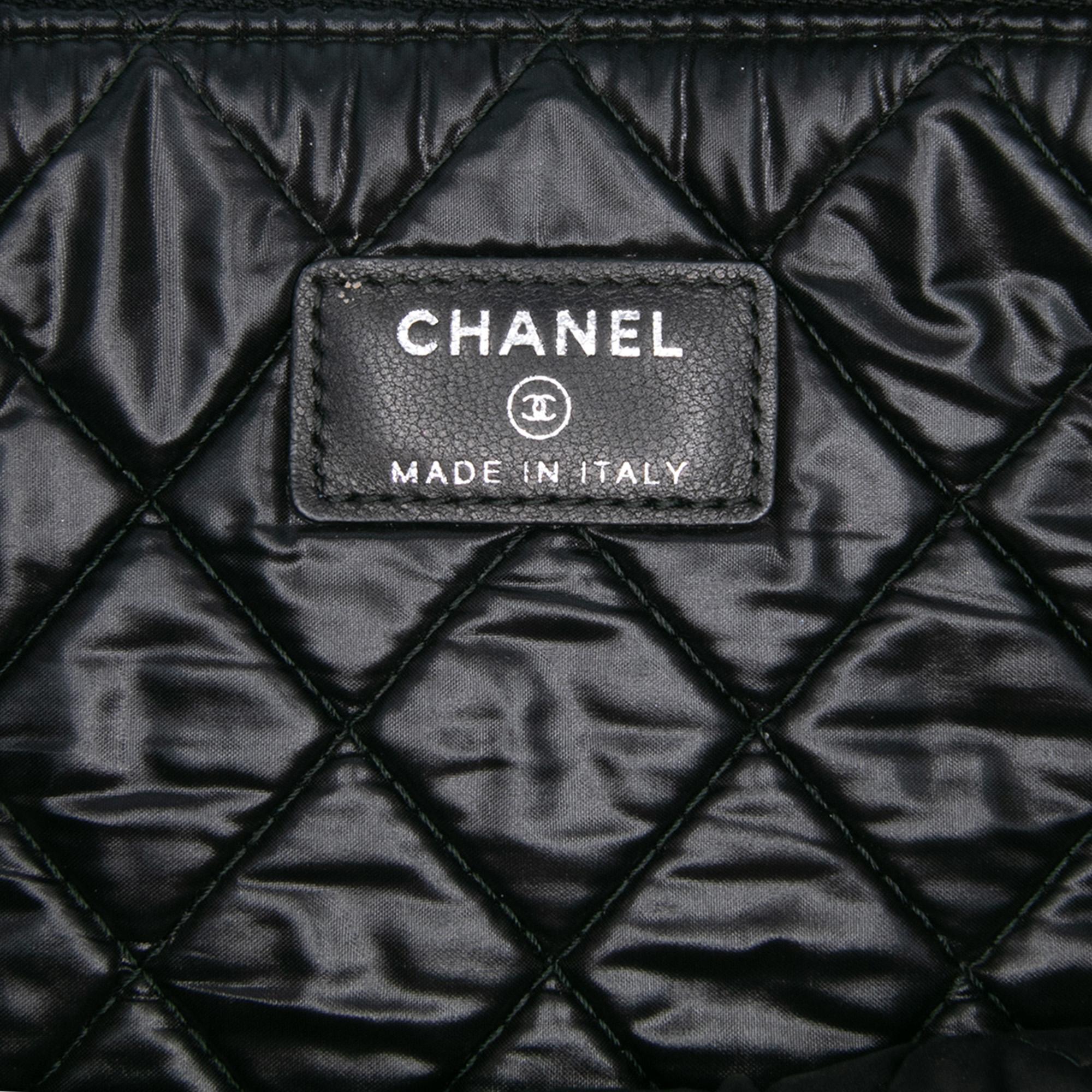 Chanel Large Quilted Caviar Boy O Case Clutch