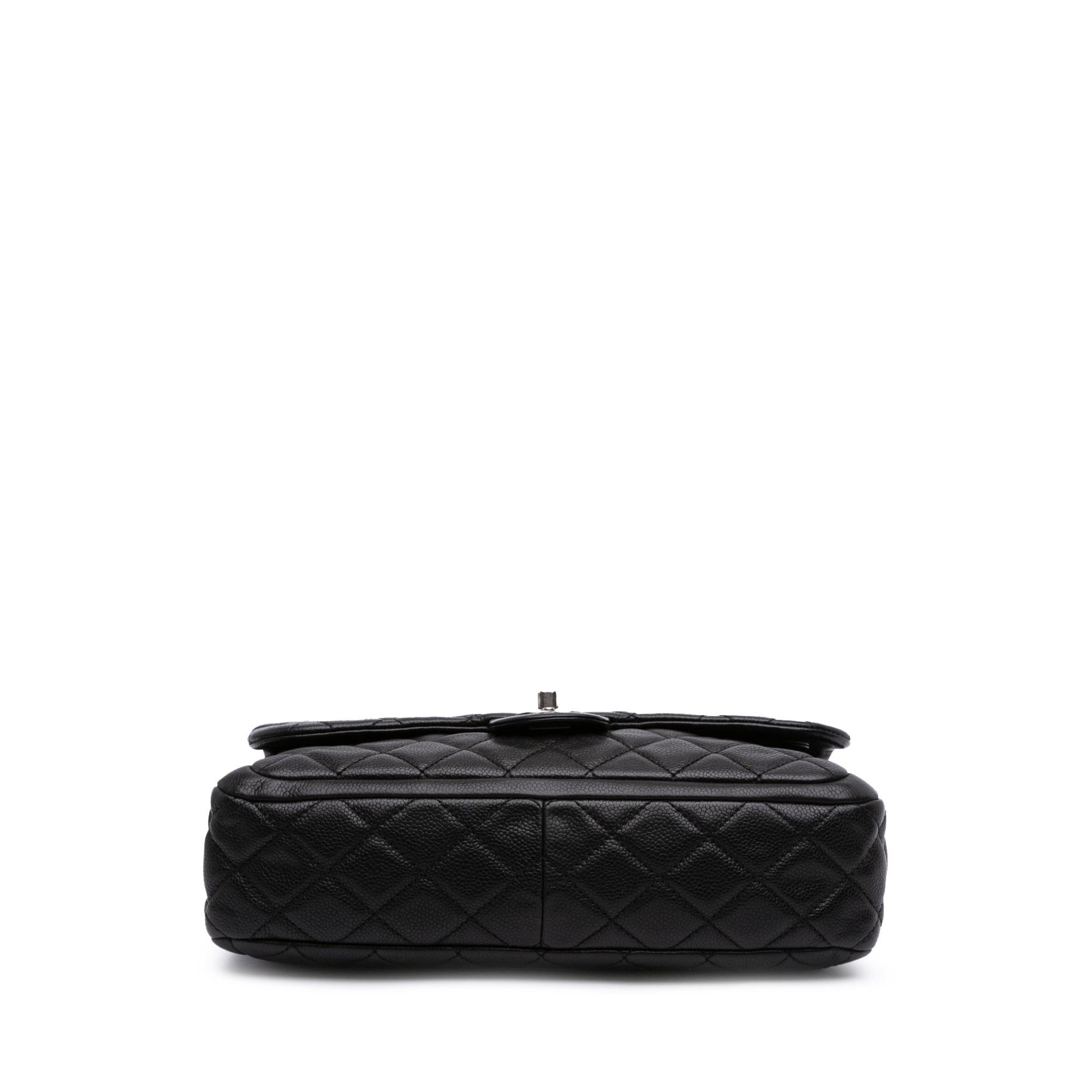 Chanel Large Quilted Caviar Now and Forever Flap