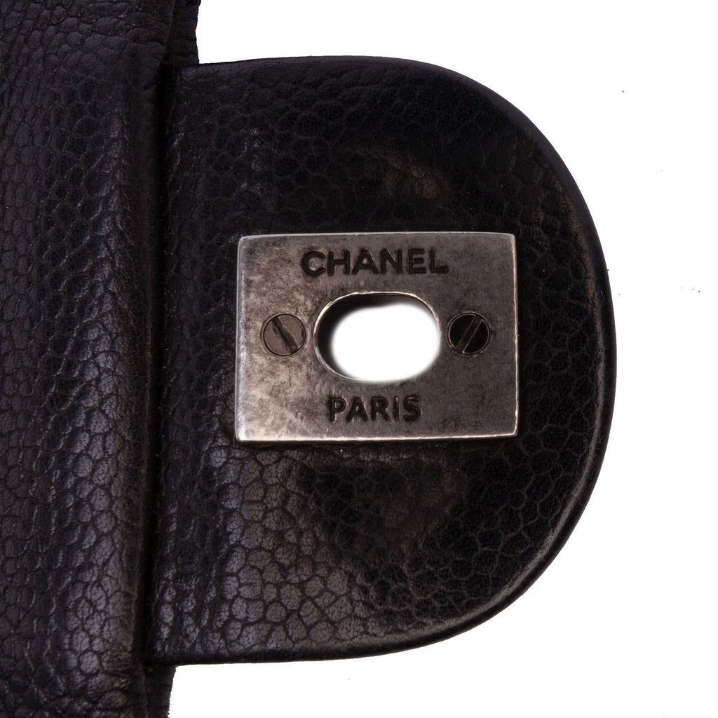 Chanel Large Quilted Caviar Now and Forever Flap