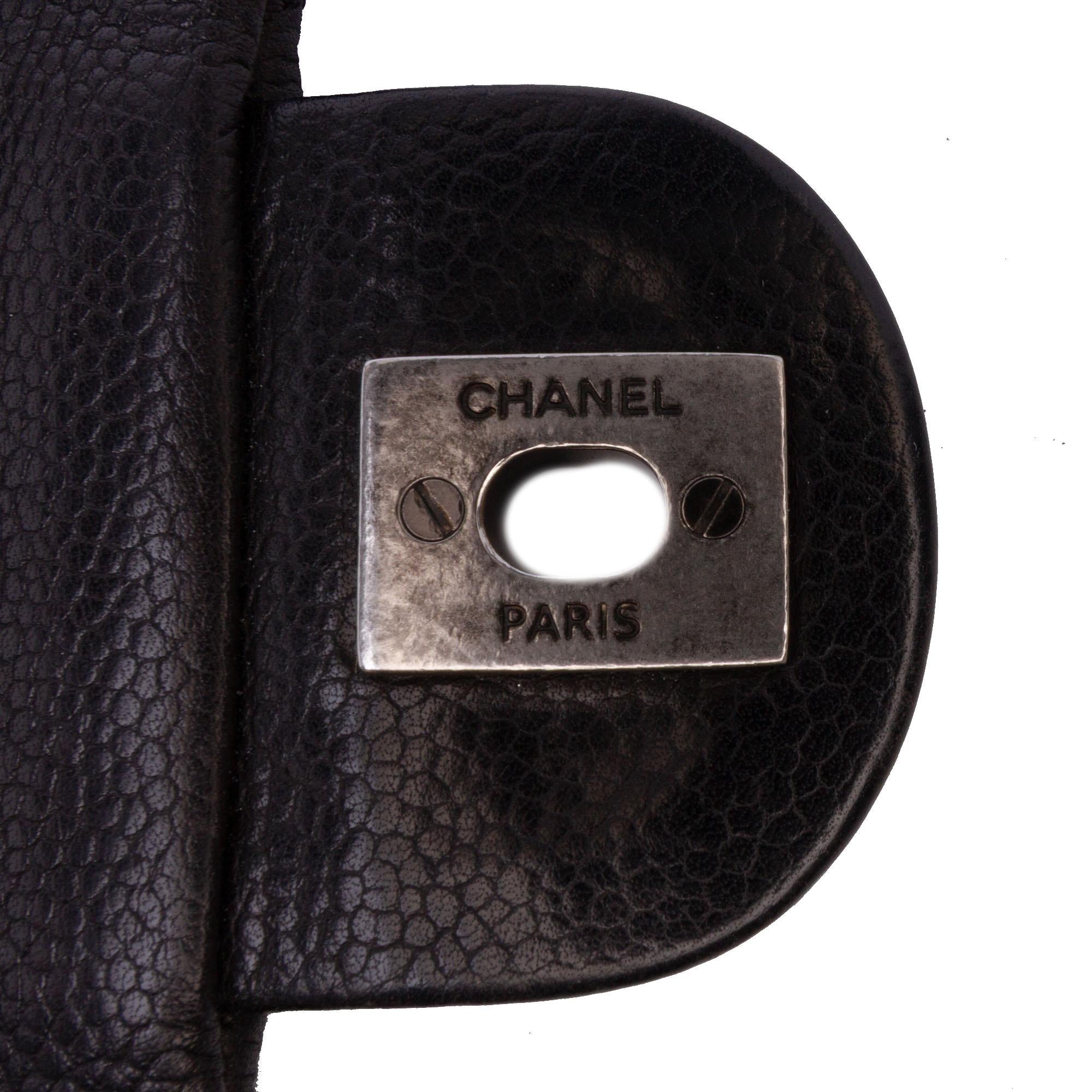 Chanel Large Quilted Caviar Now and Forever Flap