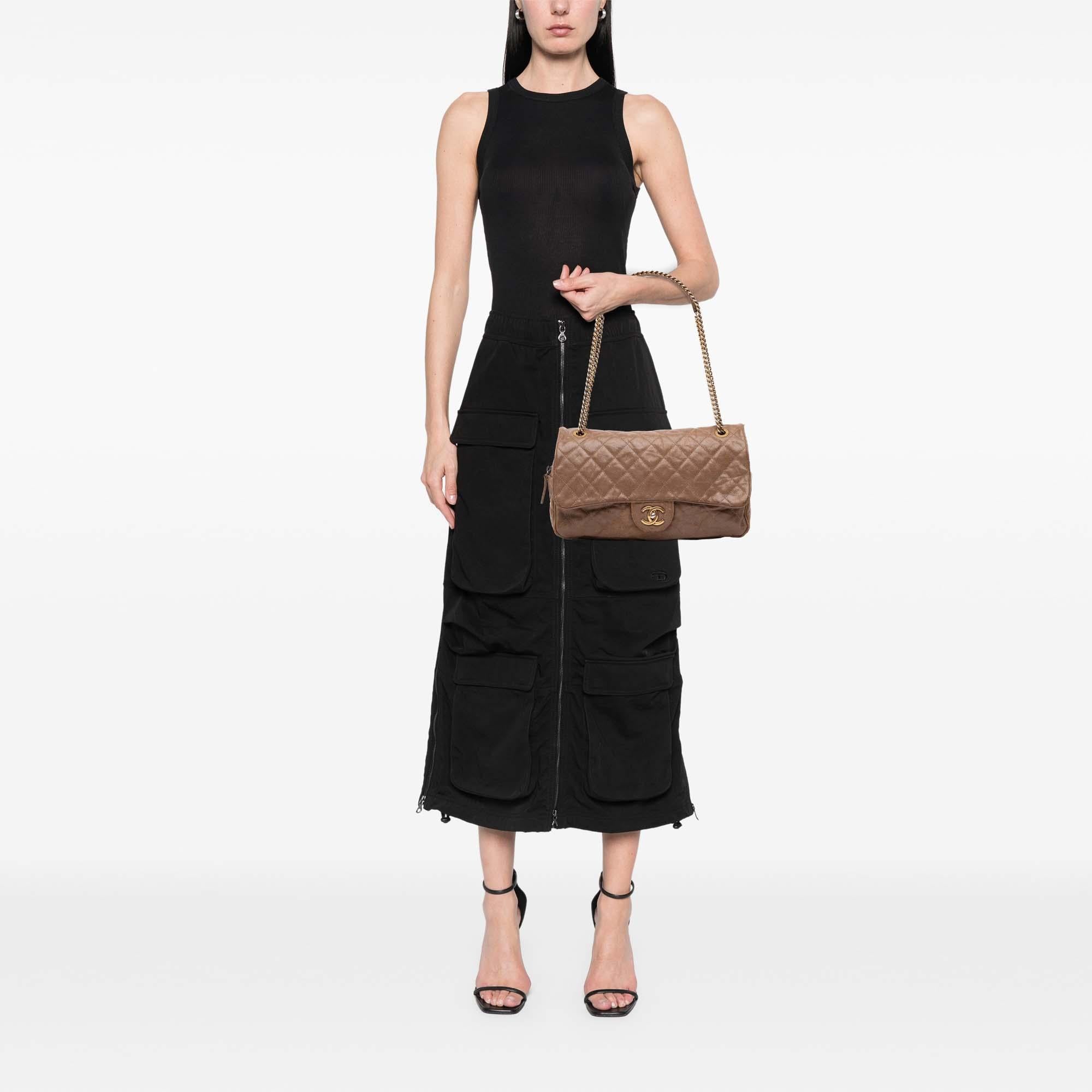 Chanel Large Quilted Caviar Shiva Flap
