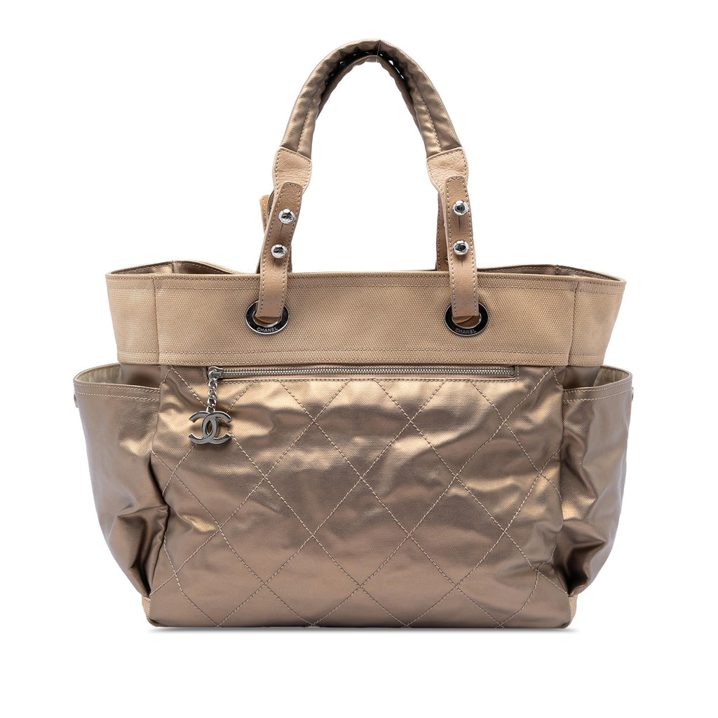 Chanel Large Quilted Coated Canvas Paris Biarritz Tote