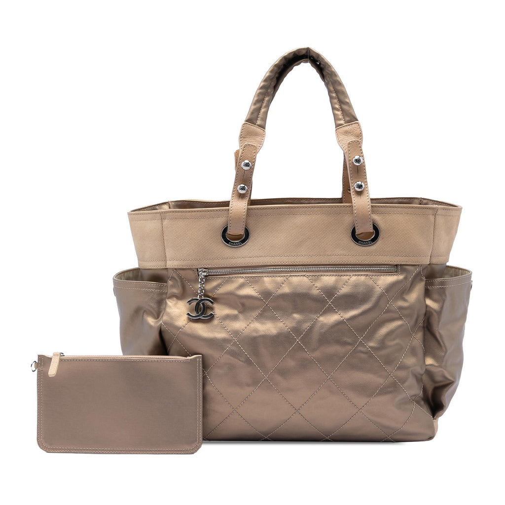 Chanel Large Quilted Coated Canvas Paris Biarritz Tote