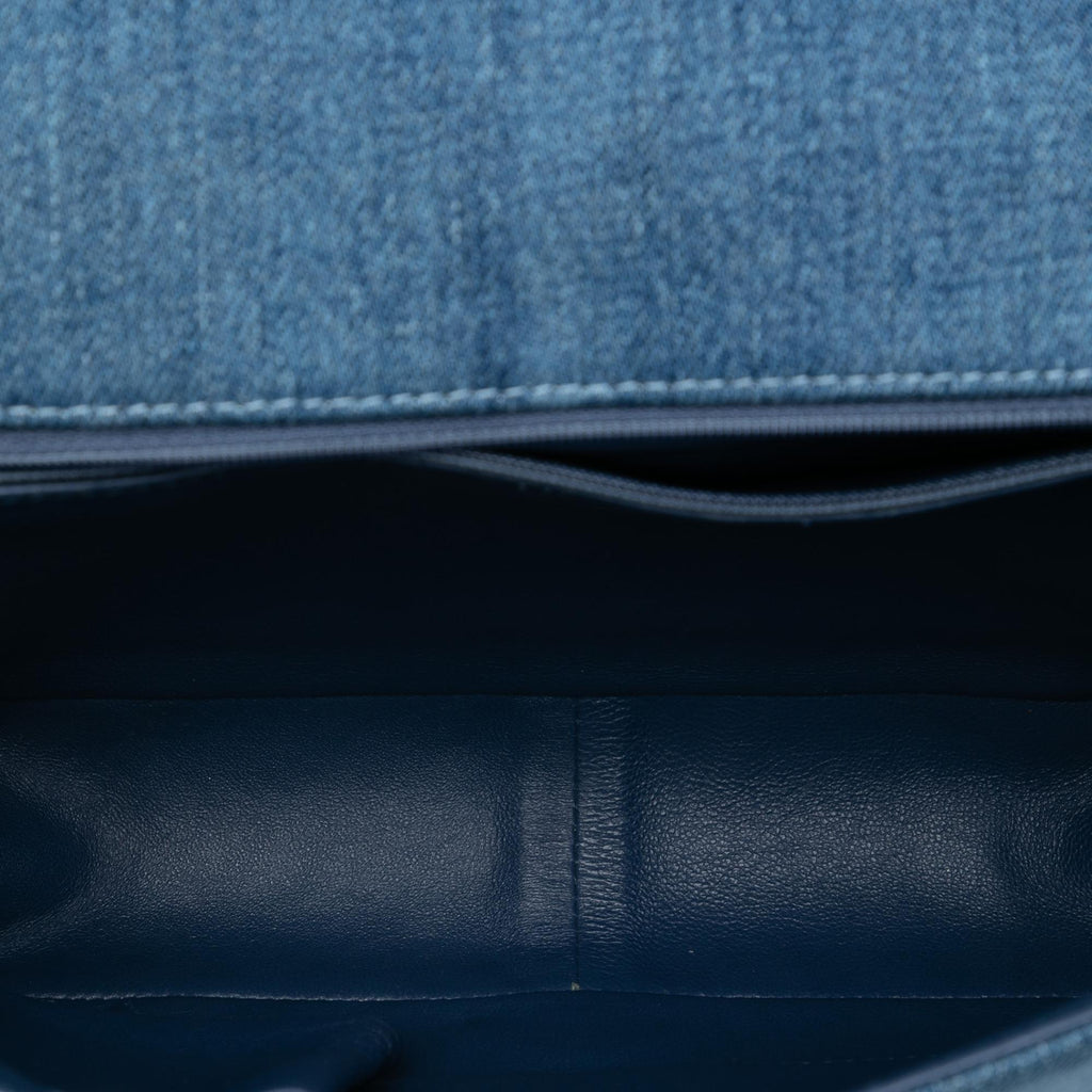 Chanel Large Quilted Denim Boy Flap