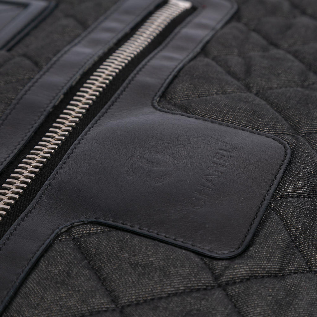 Chanel Large Quilted Denim Coco Cocoon Tote