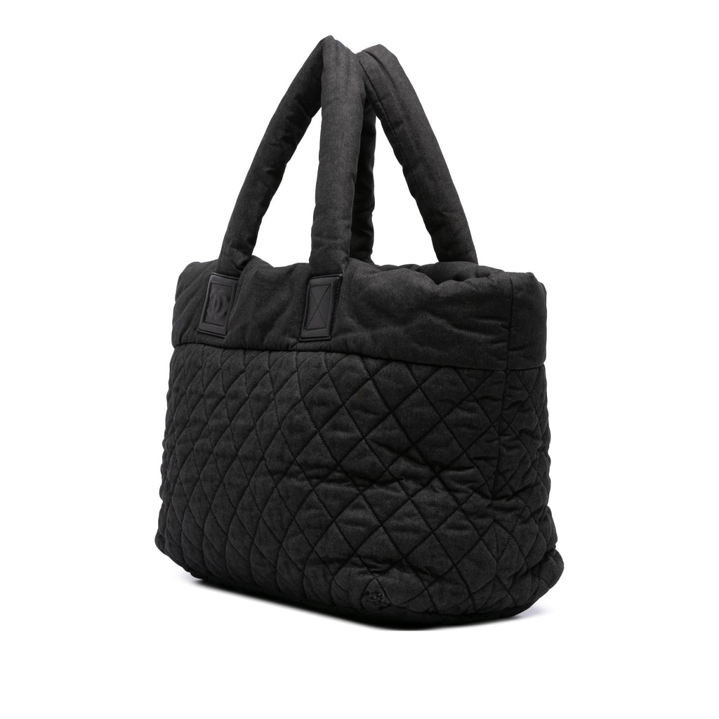 Chanel Large Quilted Denim Coco Cocoon Tote
