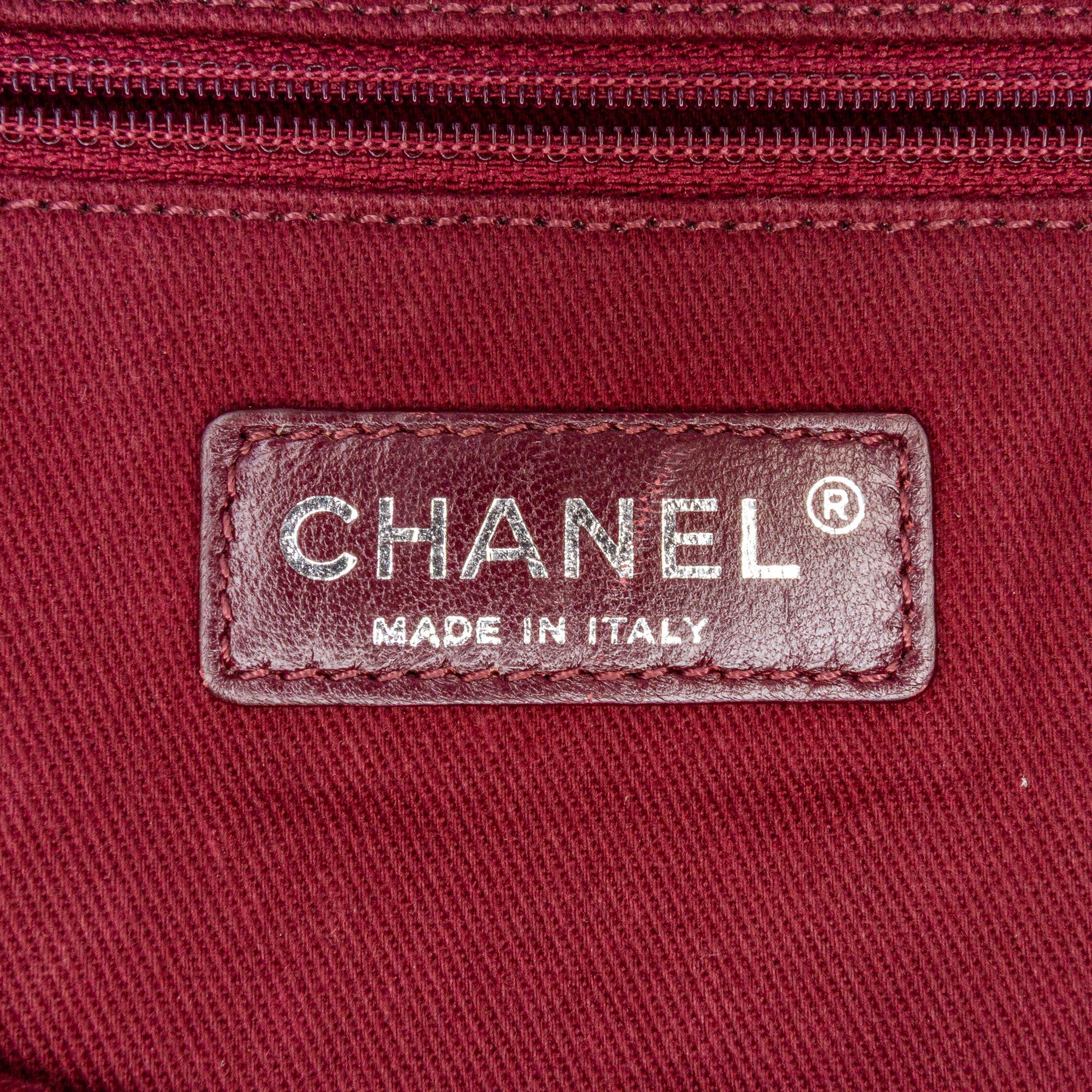 Chanel Large Quilted Glazed Calfskin Duo Color Tote