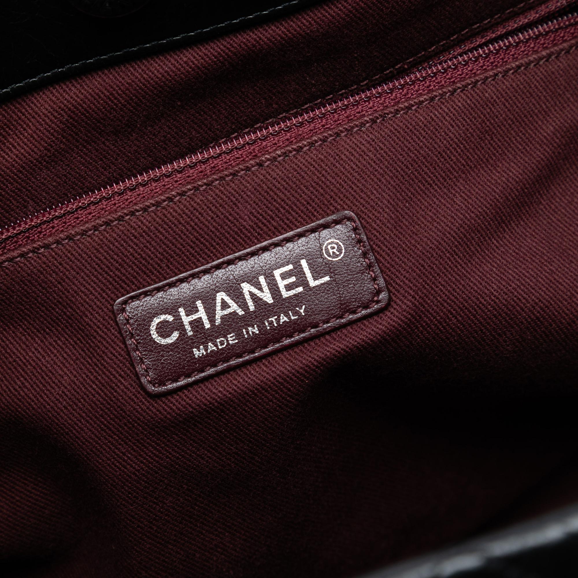Chanel Large Quilted Glazed Calfskin Duo Color Tote