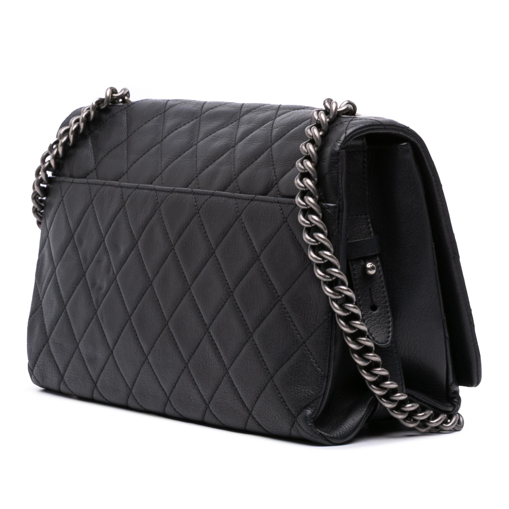 Chanel Large Quilted Goatskin City Rock Flap