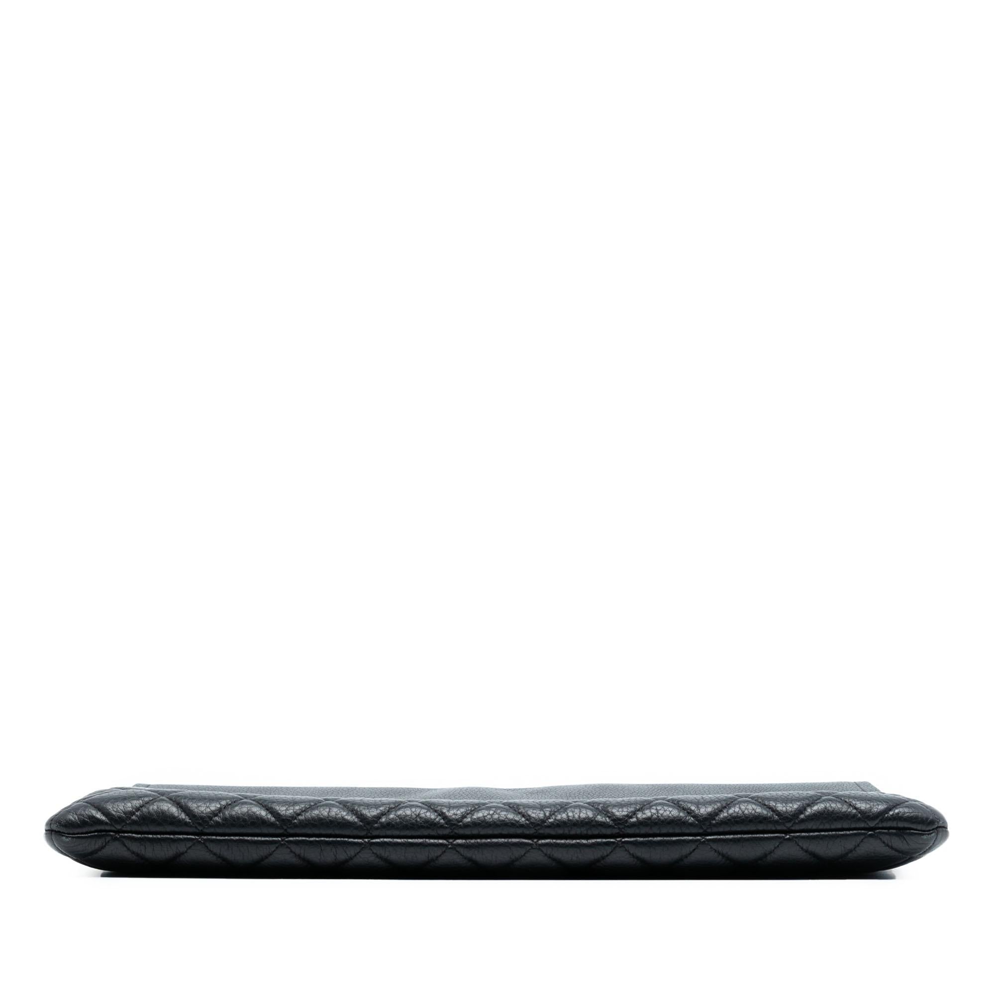 Chanel Large Quilted Grained Calfskin Archi Chic Cosmetic Case