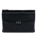 Chanel Large Quilted Grained Calfskin Archi Chic Cosmetic Case