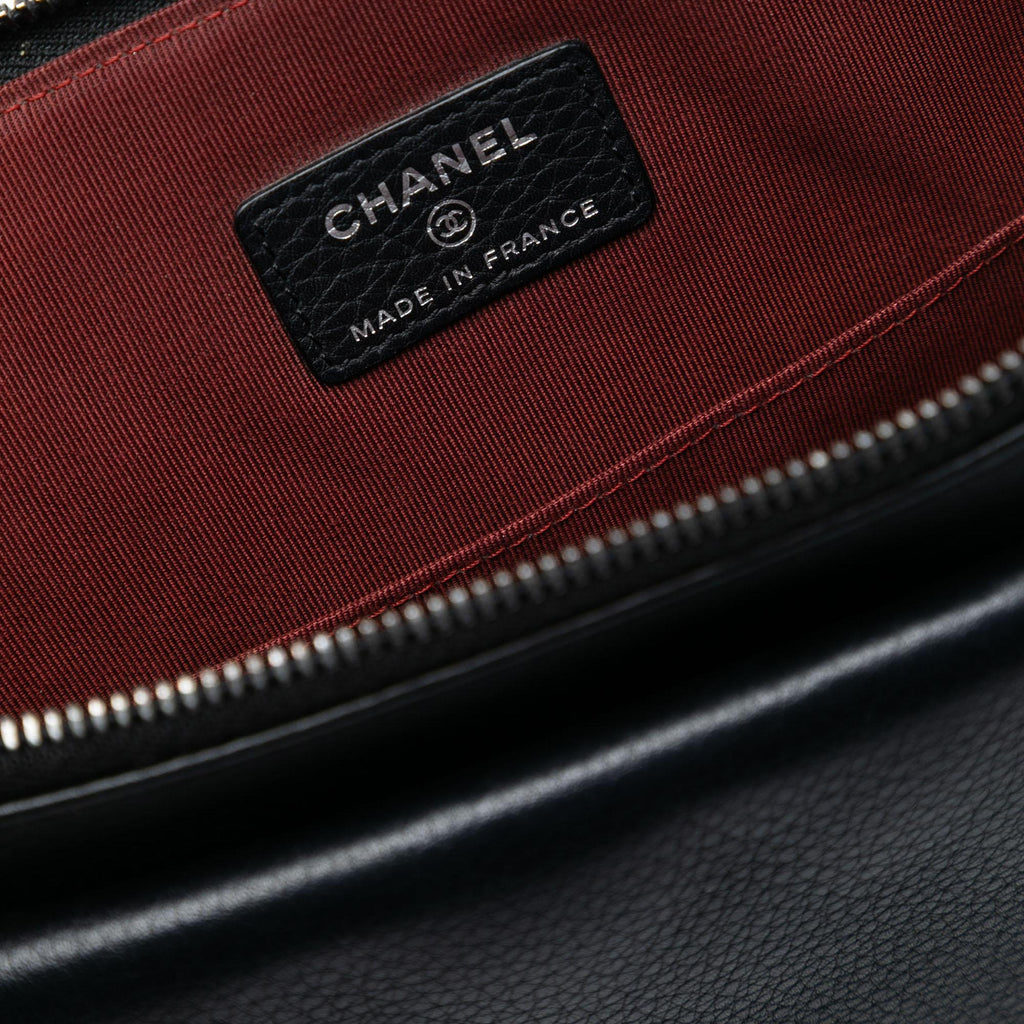 Chanel Large Quilted Grained Calfskin Archi Chic Cosmetic Case