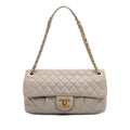 Chanel Large Quilted Iridescent Calfskin Coco Pleats Flap