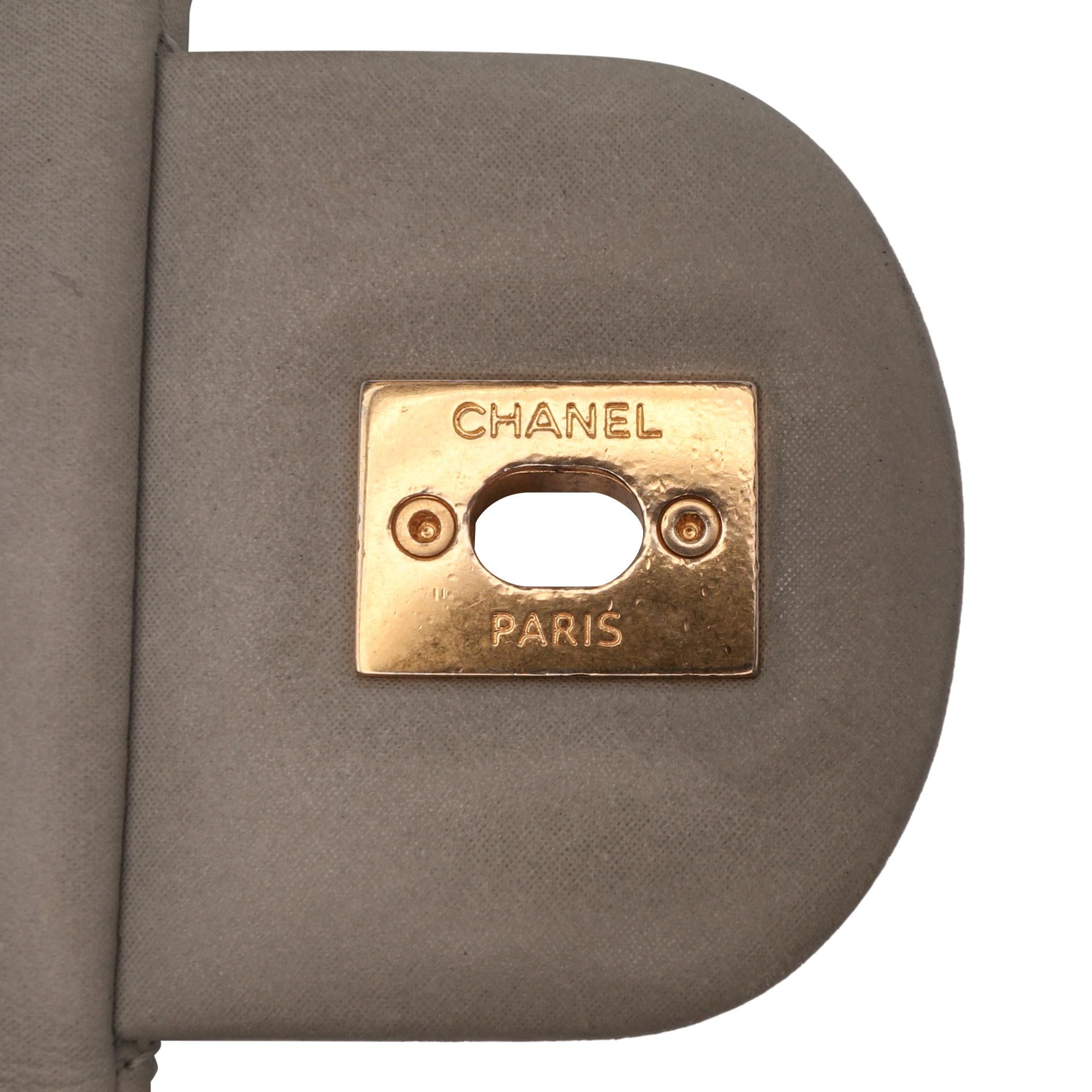 Chanel Large Quilted Iridescent Calfskin Coco Pleats Flap