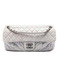 Chanel Large Quilted Iridescent Calfskin Coco Pleats Flap