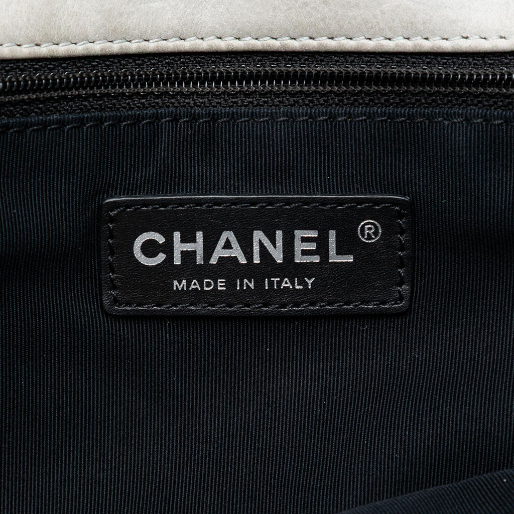 Chanel Large Quilted Iridescent Calfskin Coco Pleats Flap