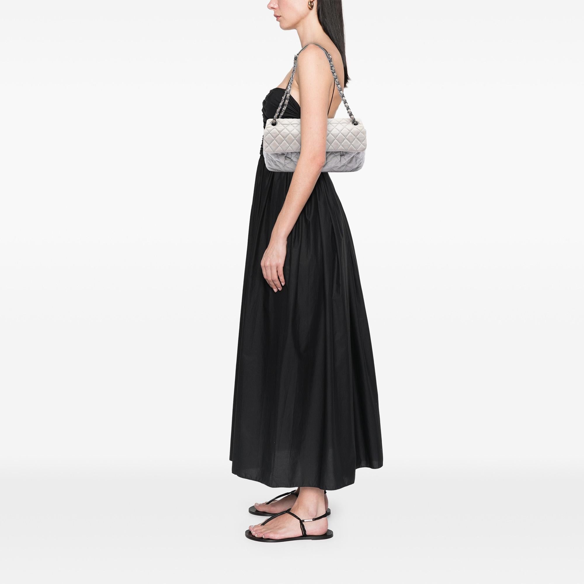 Chanel Large Quilted Iridescent Calfskin Coco Pleats Flap