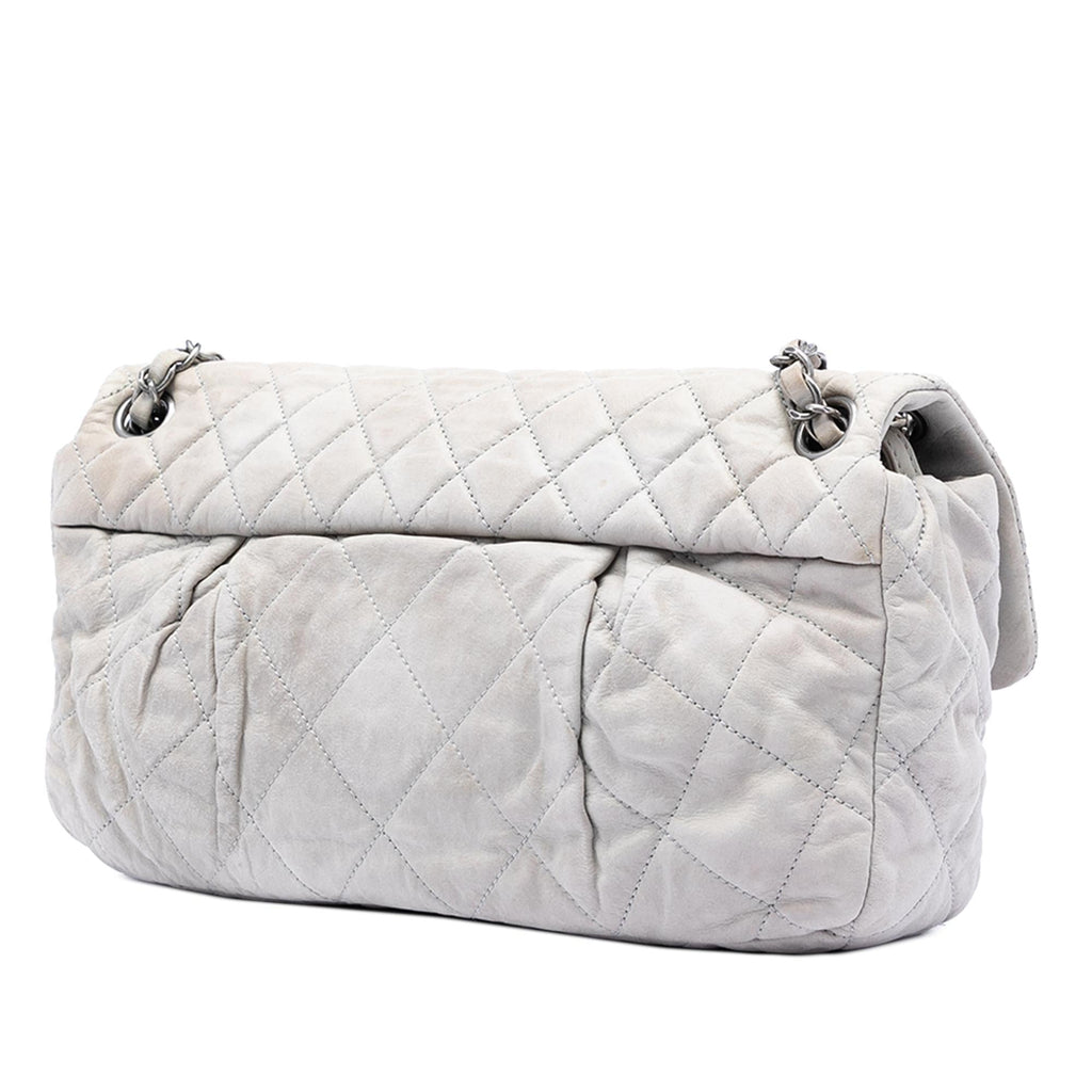 Chanel Large Quilted Iridescent Calfskin Coco Pleats Flap
