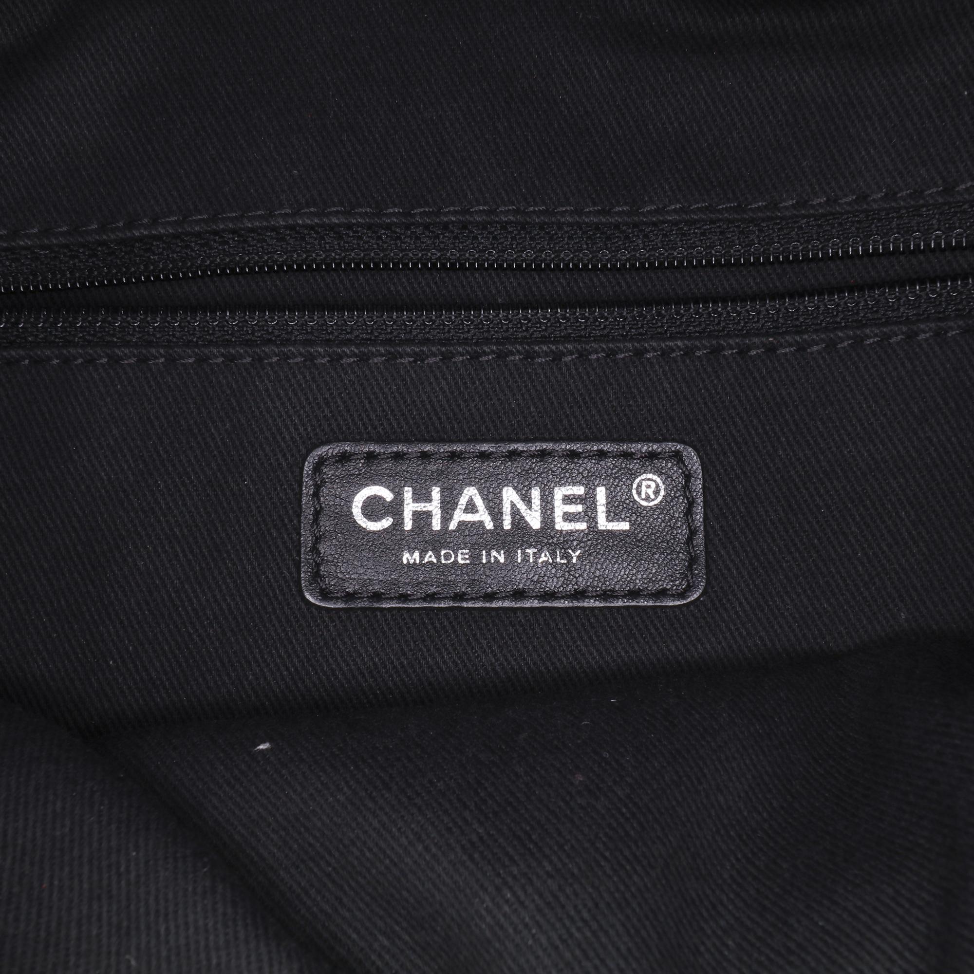 Chanel Large Quilted Iridescent Caviar Chic Tall Shopping Tote