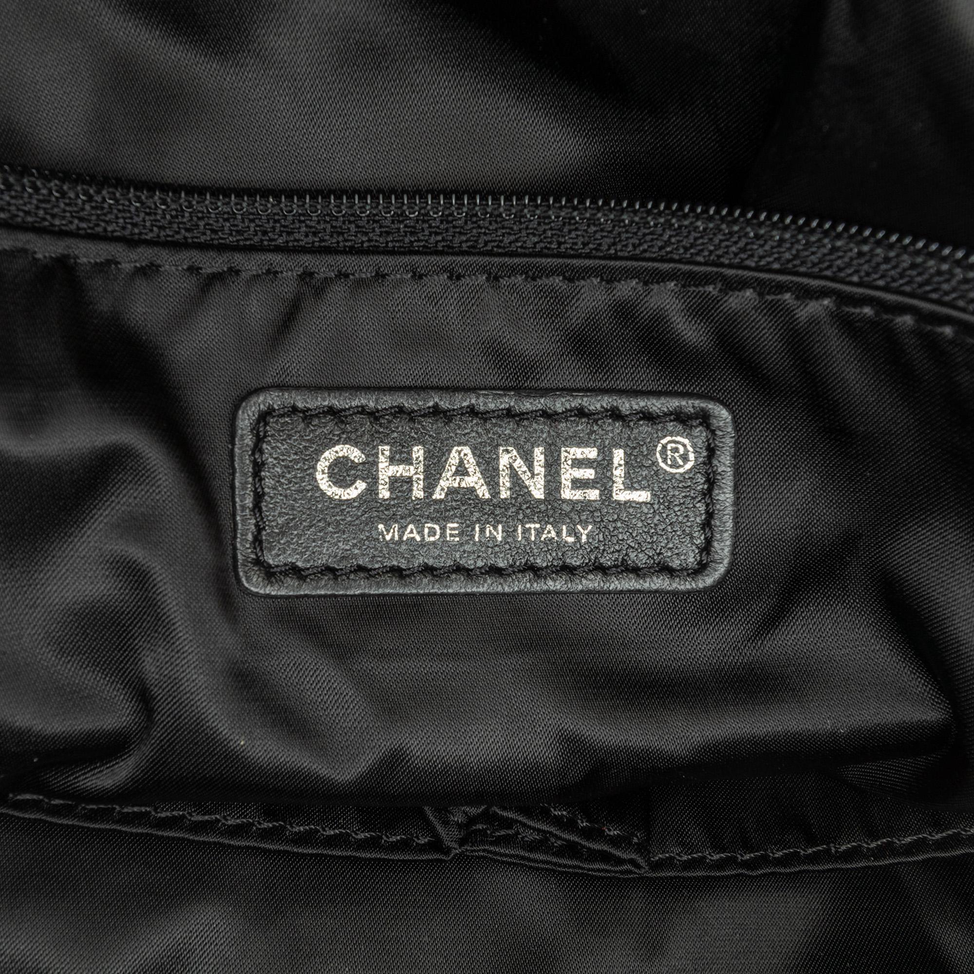 Chanel Large Quilted Knit Pluto Glitter Satchel