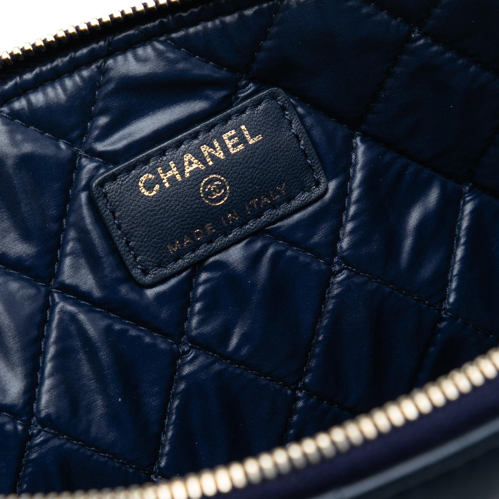 Chanel Large Quilted Lambskin Casino Charms O Case Clutch