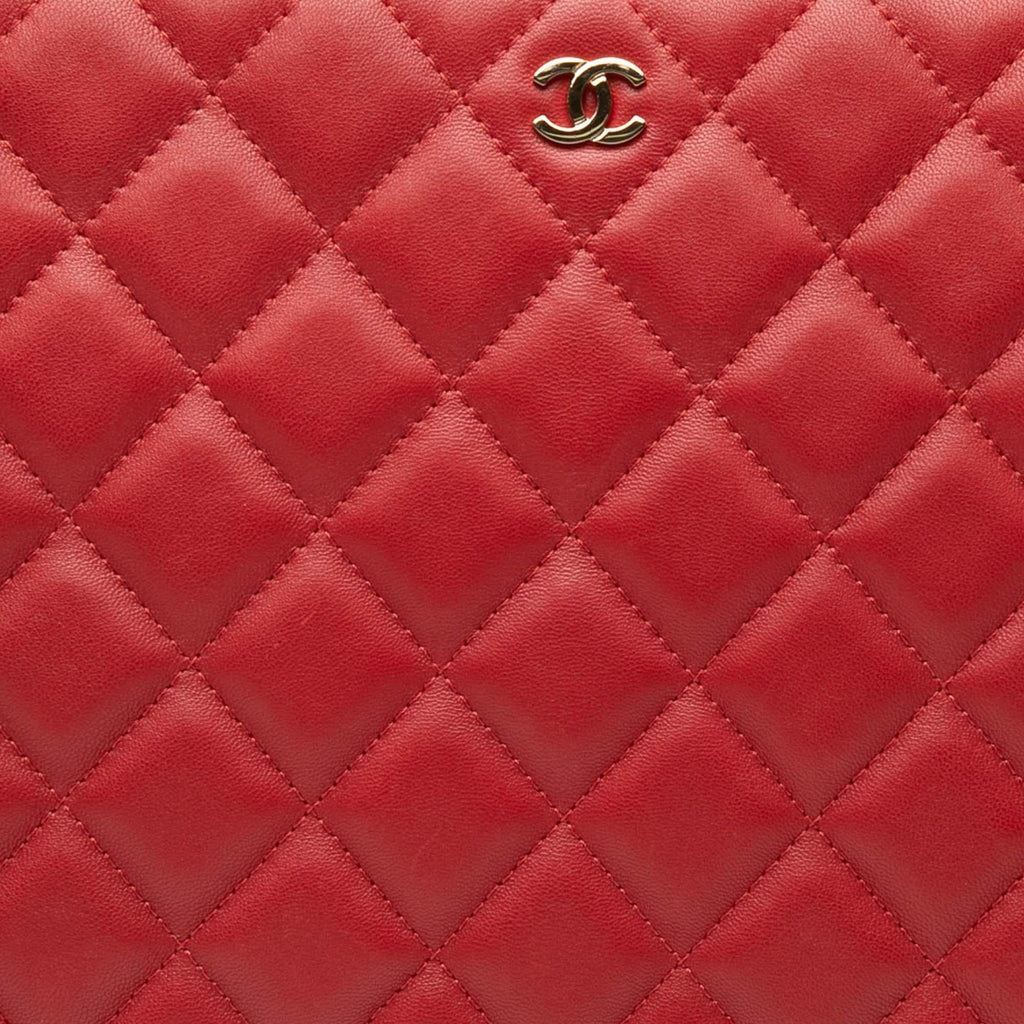 Chanel Large Quilted Lambskin Casino Charms O Case Clutch