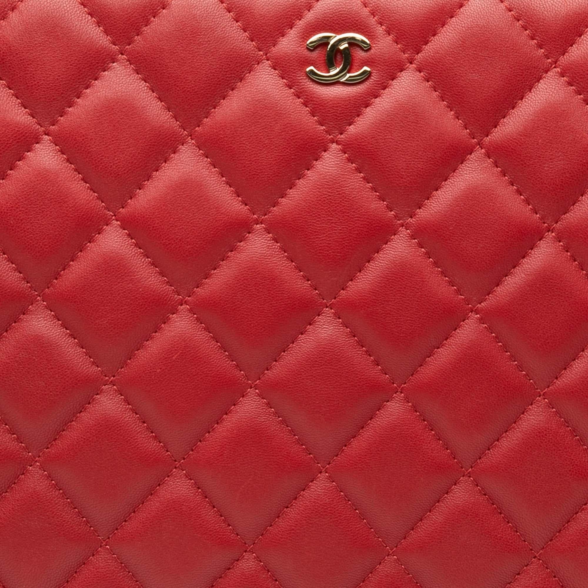 Chanel Large Quilted Lambskin Casino Charms O Case Clutch