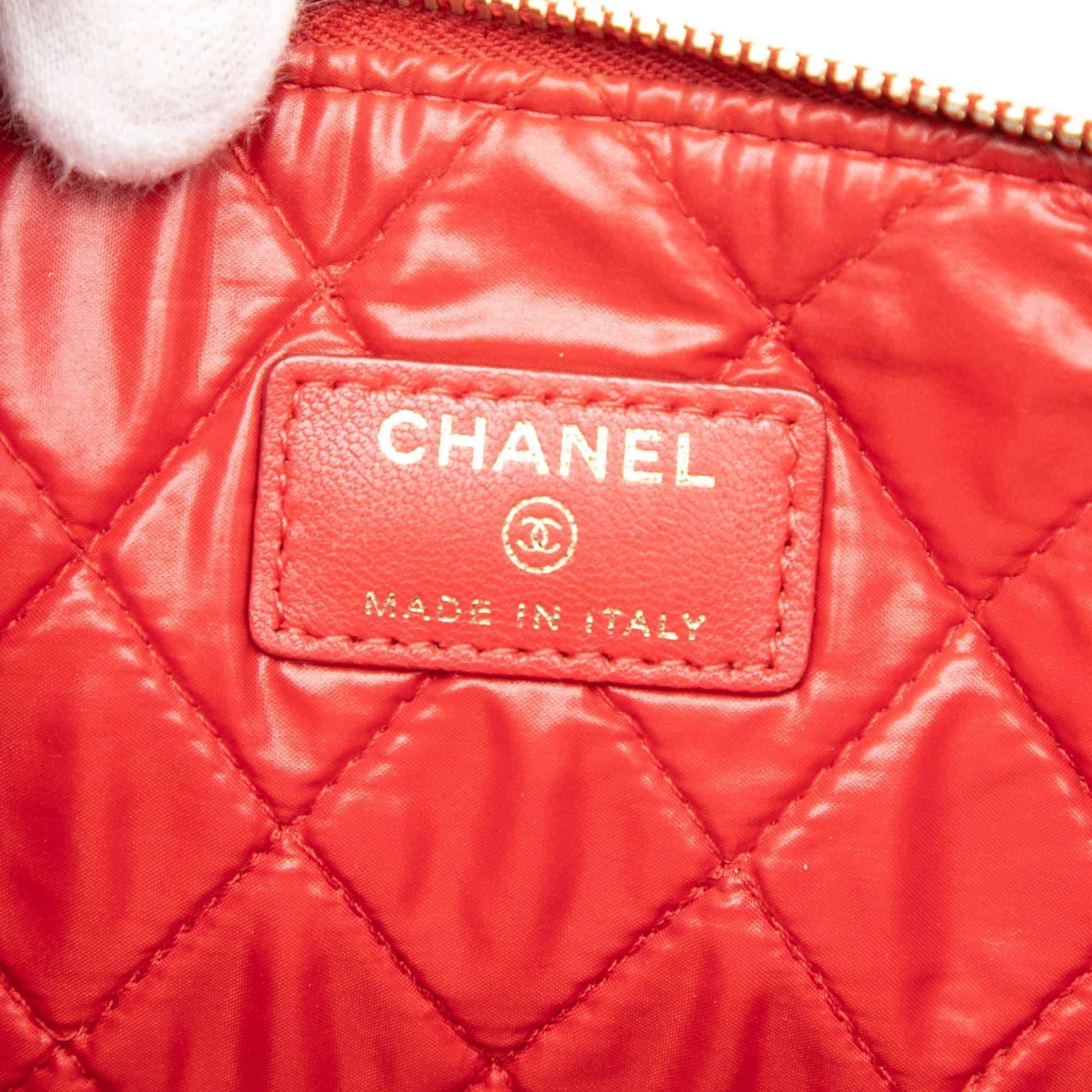 Chanel Large Quilted Lambskin Casino Charms O Case Clutch