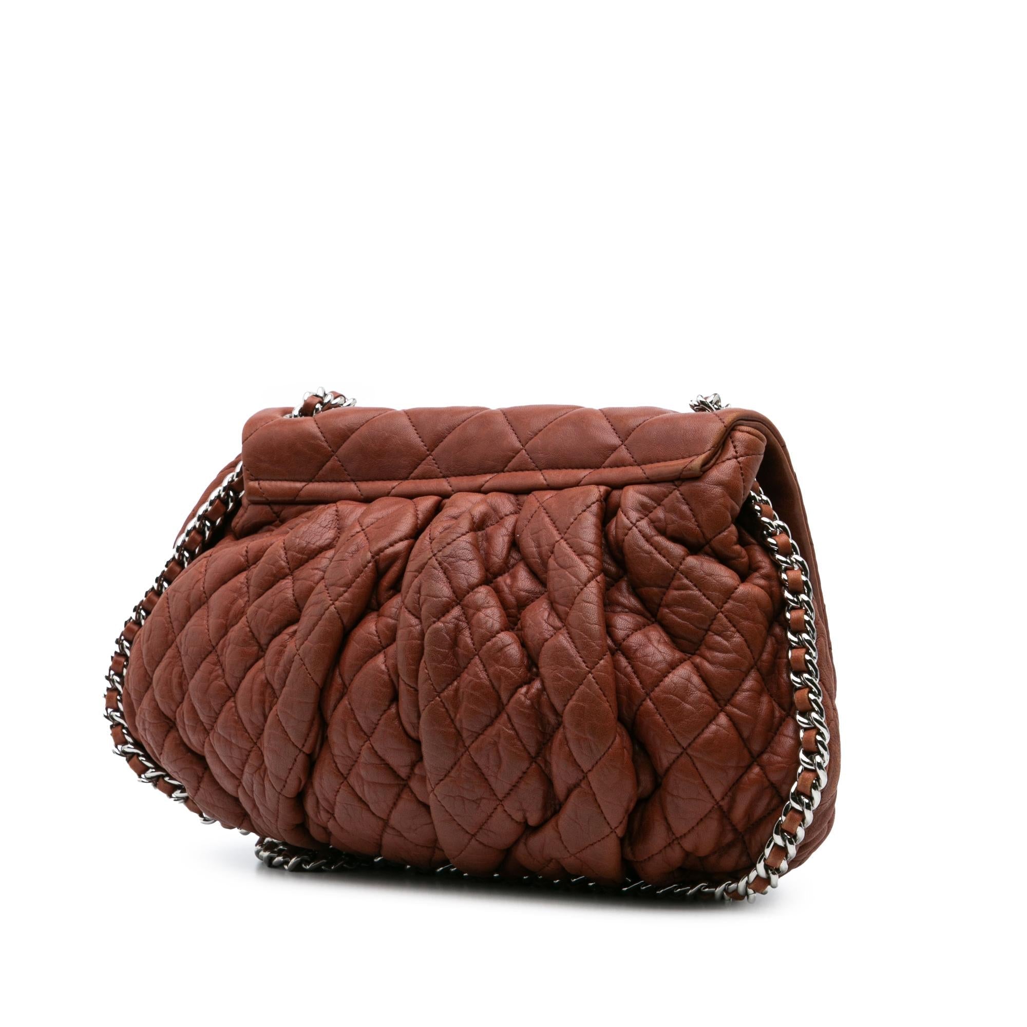 Chanel Large Quilted Lambskin Chain Around Flap