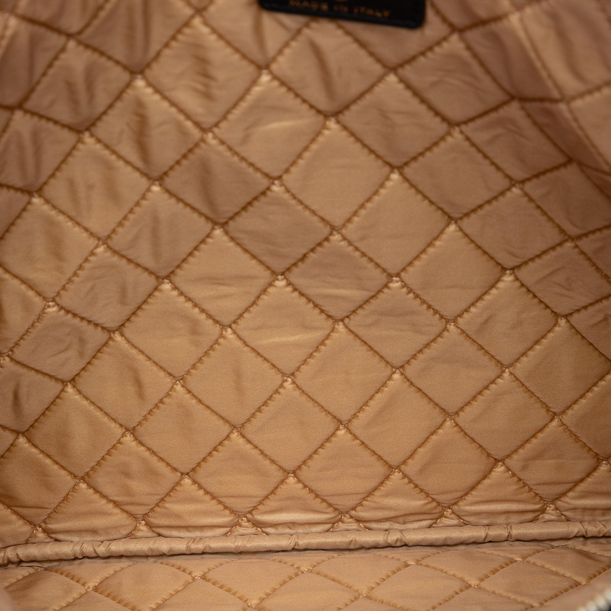 Chanel Large Quilted Lambskin Cross Stitch O Case Clutch