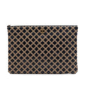 Chanel Large Quilted Lambskin Cross Stitch O Case Clutch