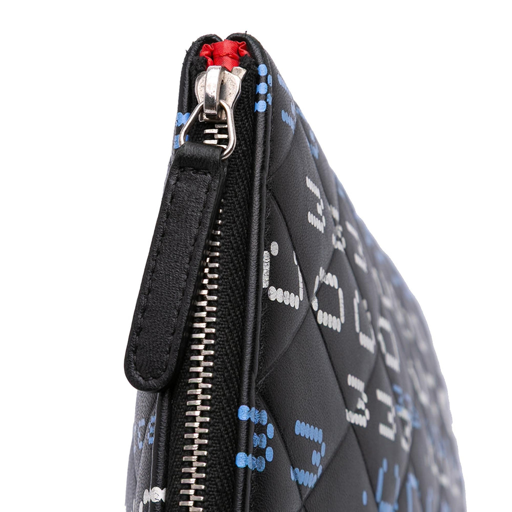 Chanel Large Quilted Lambskin Data Center O Case Clutch