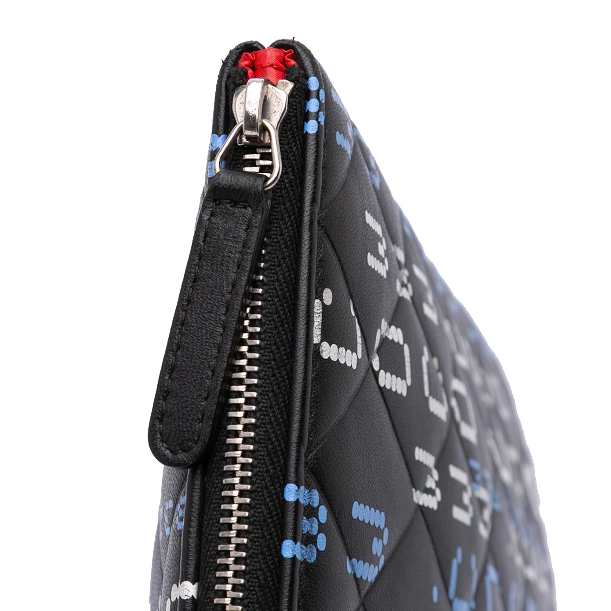 Chanel Large Quilted Lambskin Data Center O Case Clutch
