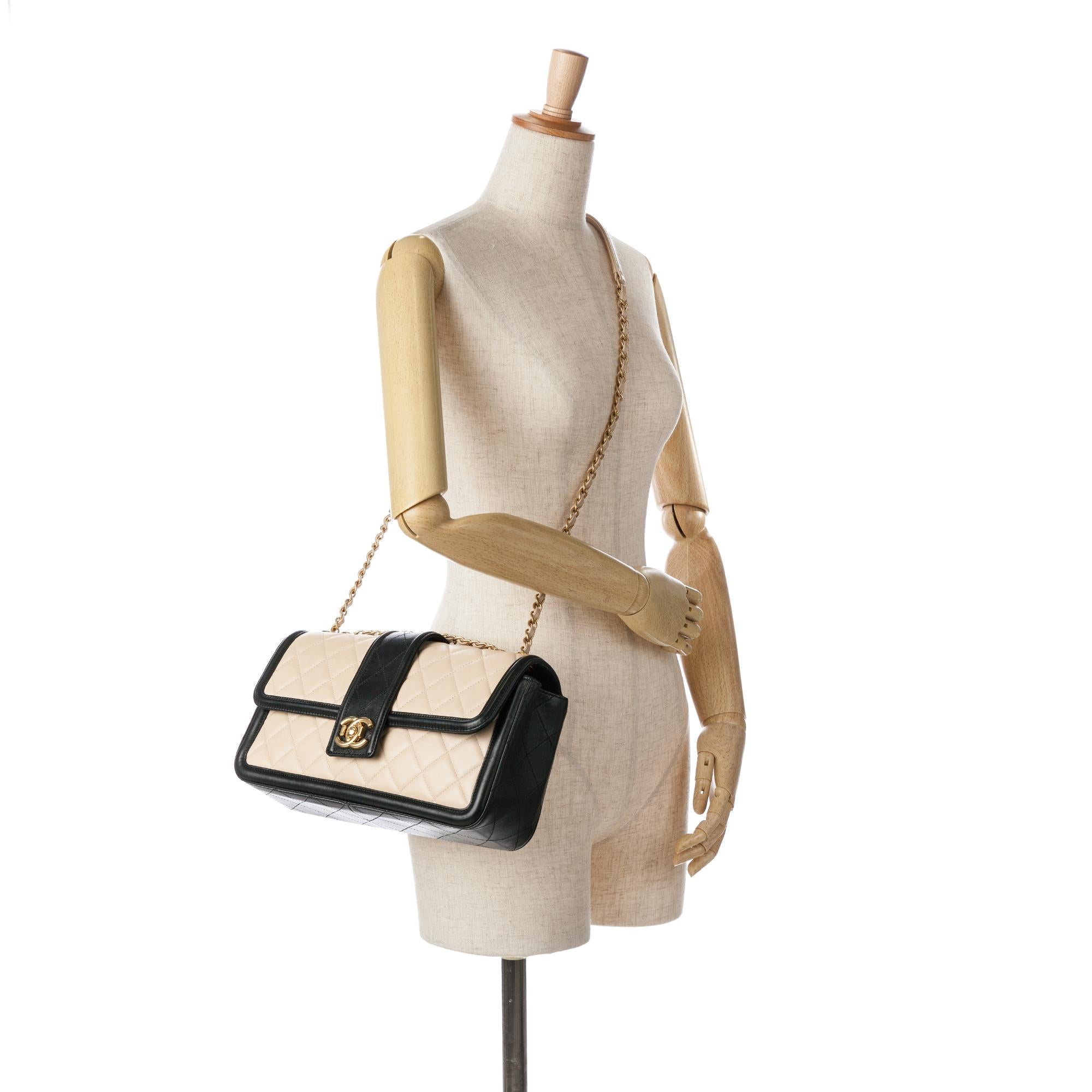 Chanel Large Quilted Lambskin Elegant CC Flap (SHG-haJAFG)