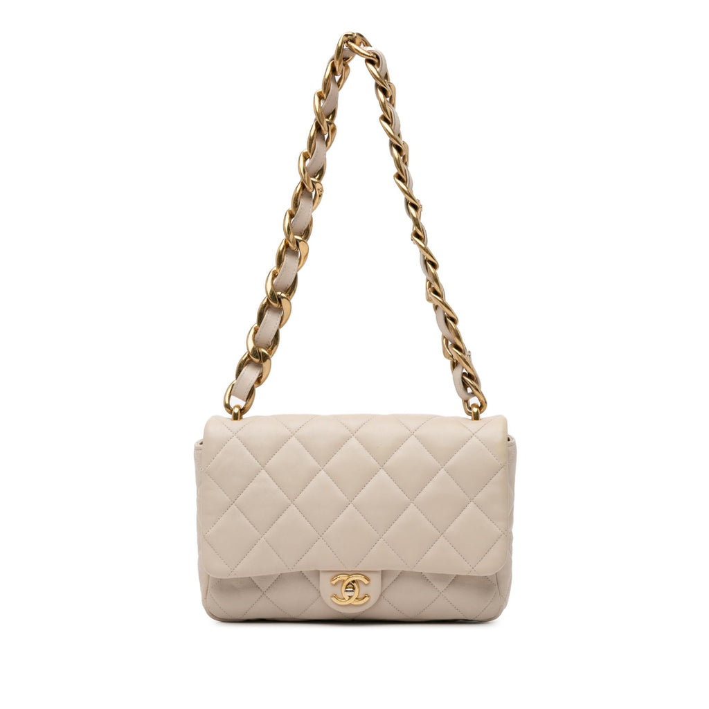 Chanel Large Quilted Lambskin Funky Town Flap (SHG-brQduf)