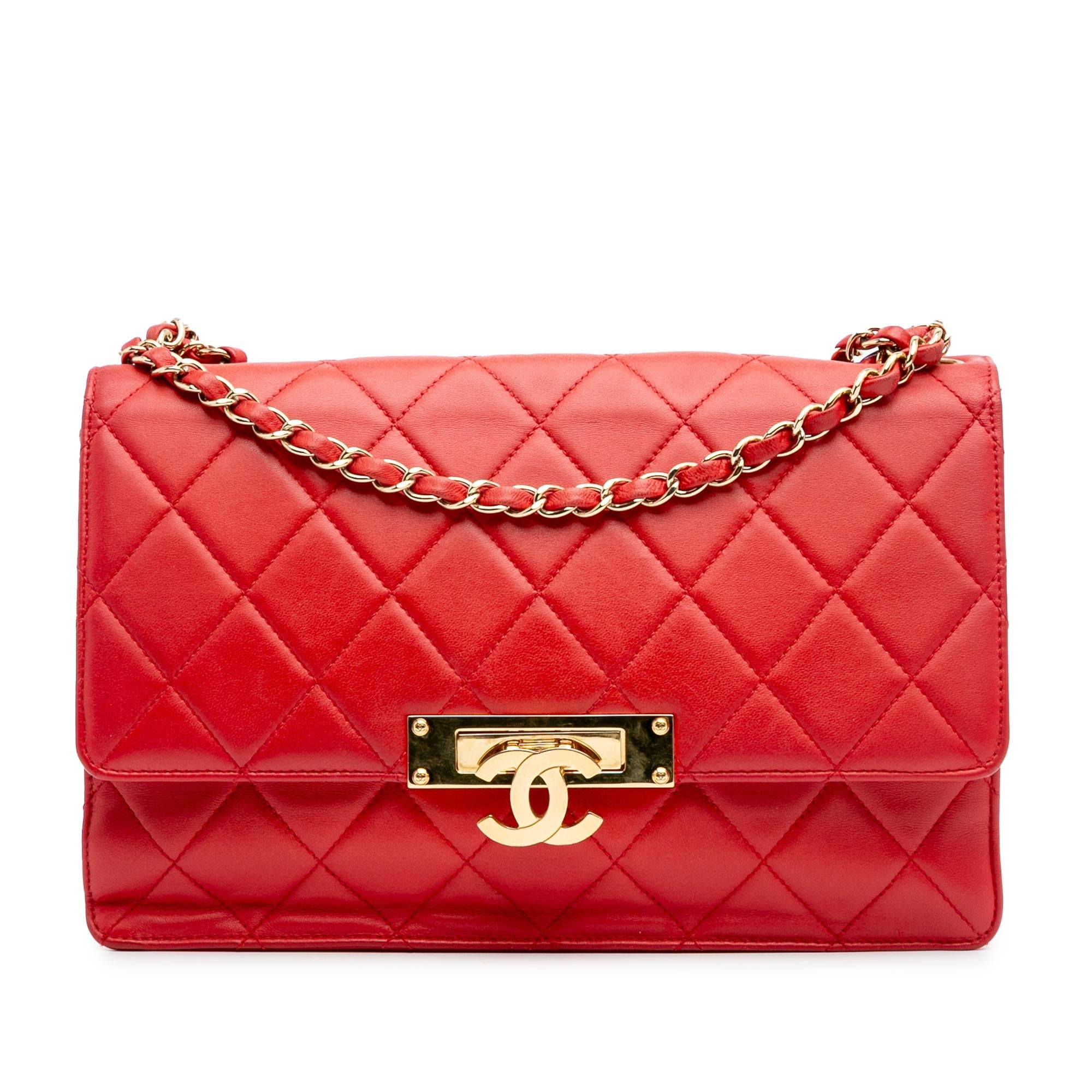 Chanel Large Quilted Lambskin Golden Class Flap