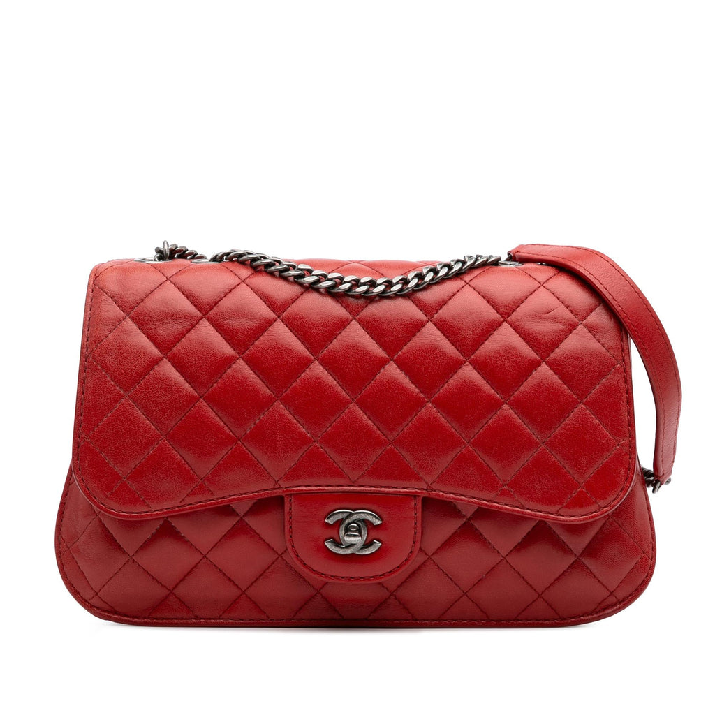 Chanel Large Quilted Lambskin Natural CC Flap