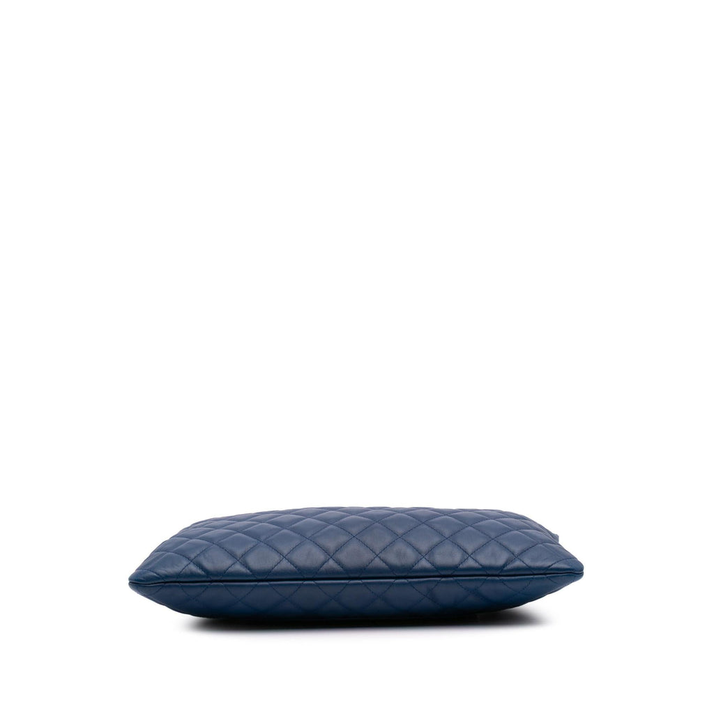 Chanel Large Quilted Lambskin O Case Clutch