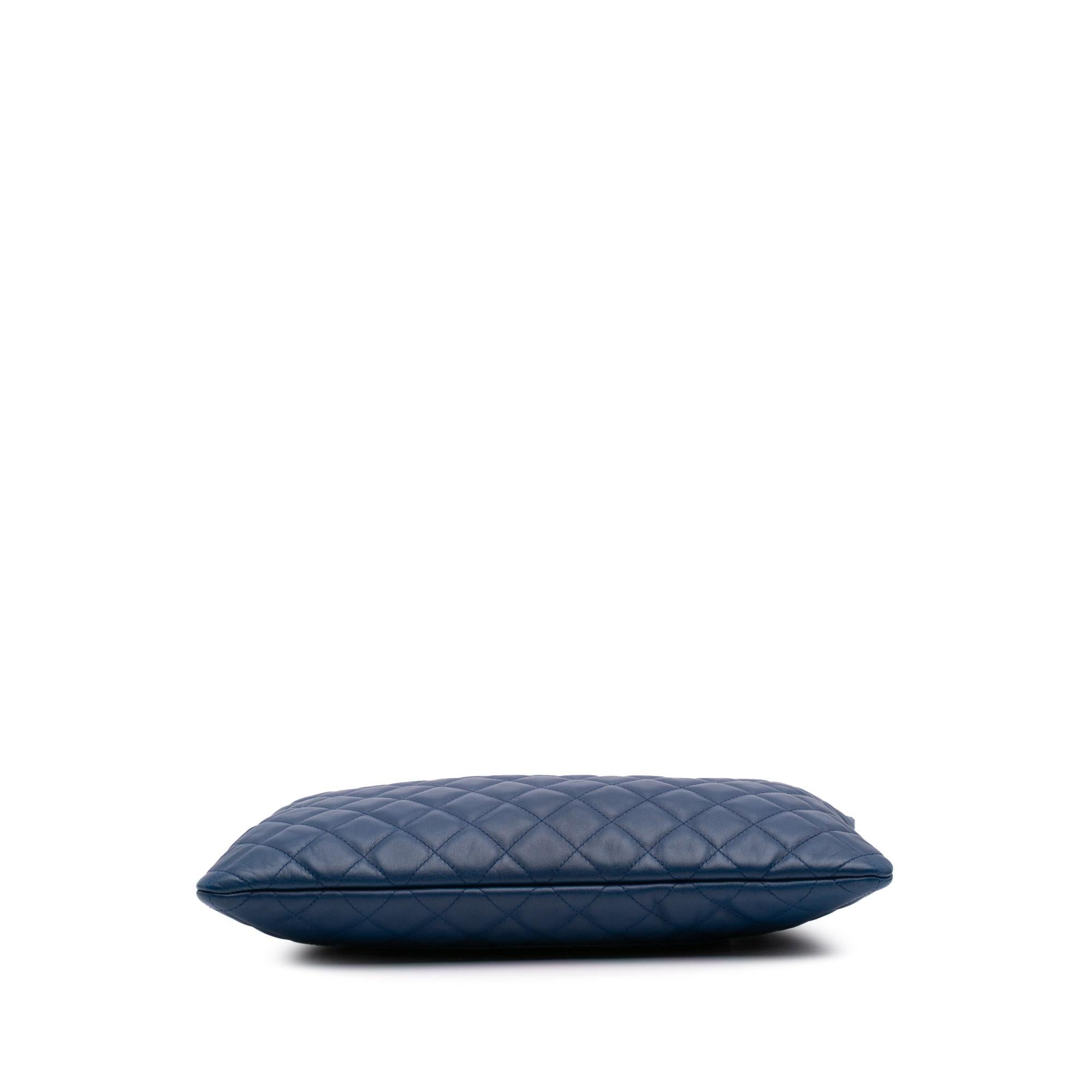 Chanel Large Quilted Lambskin O Case Clutch