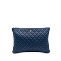Chanel Large Quilted Lambskin O Case Clutch