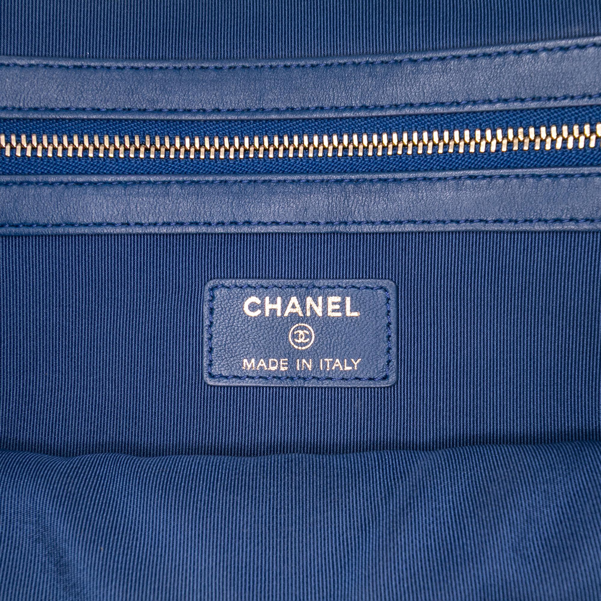 Chanel Large Quilted Lambskin O Case Clutch