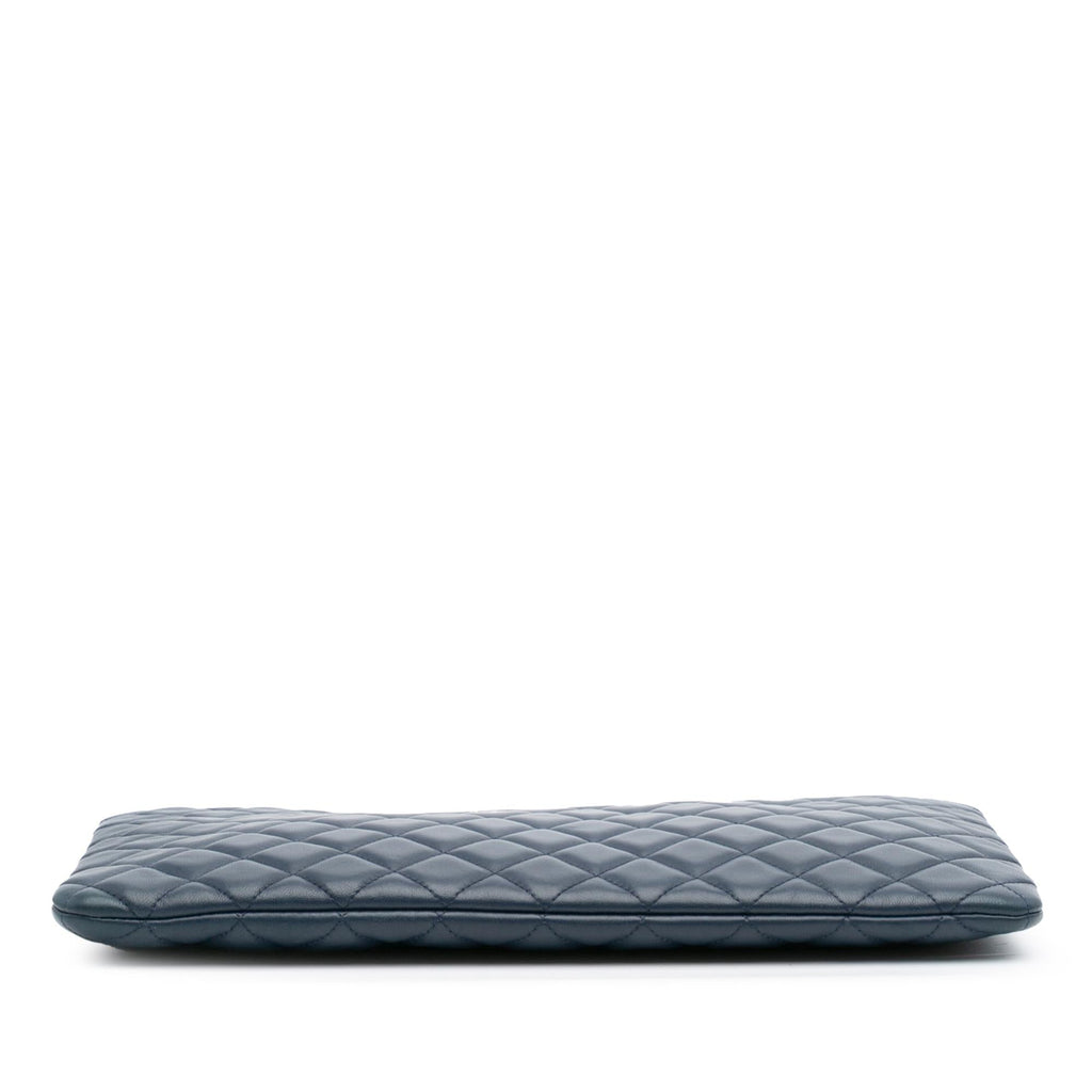 Chanel Large Quilted Lambskin O Case Clutch
