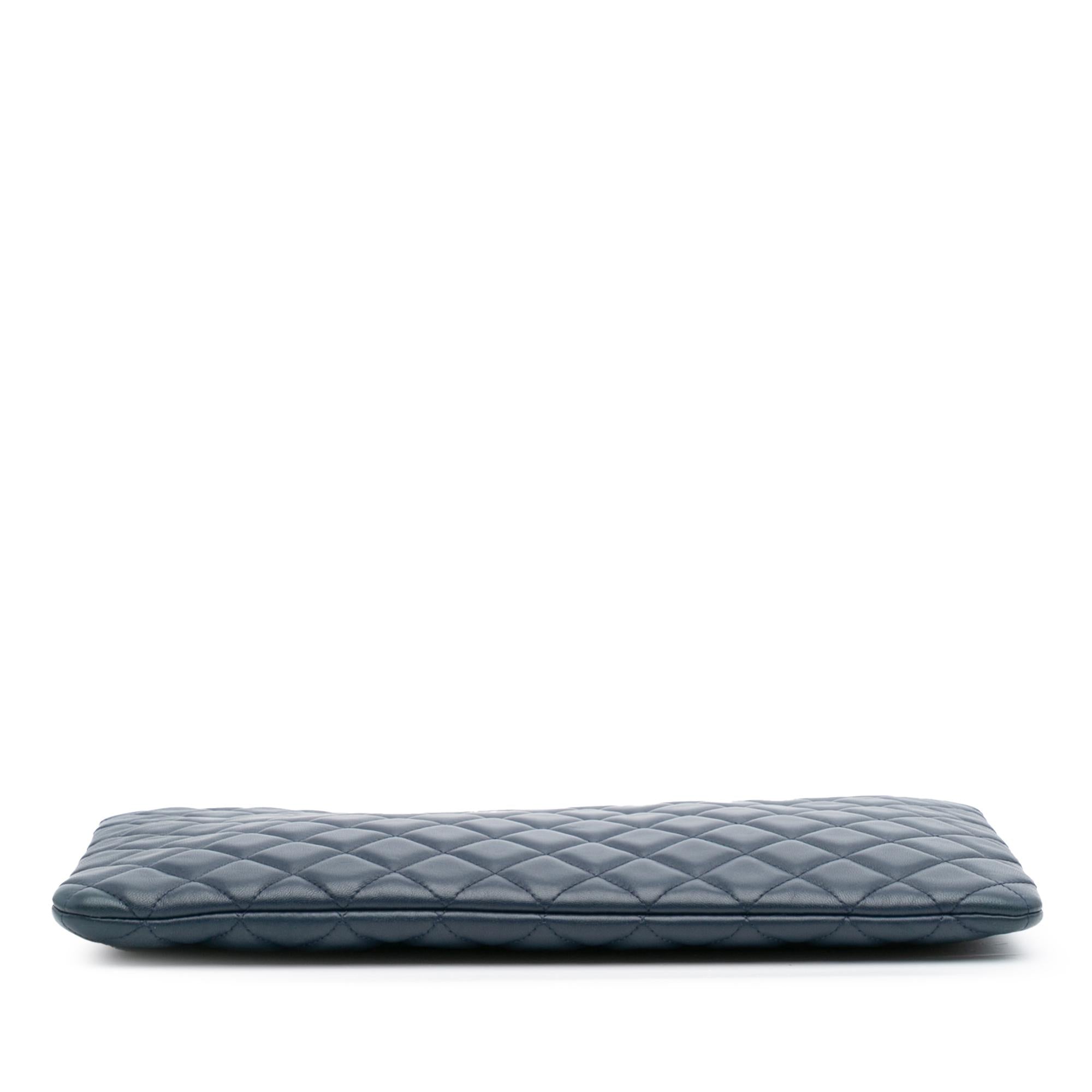 Chanel Large Quilted Lambskin O Case Clutch