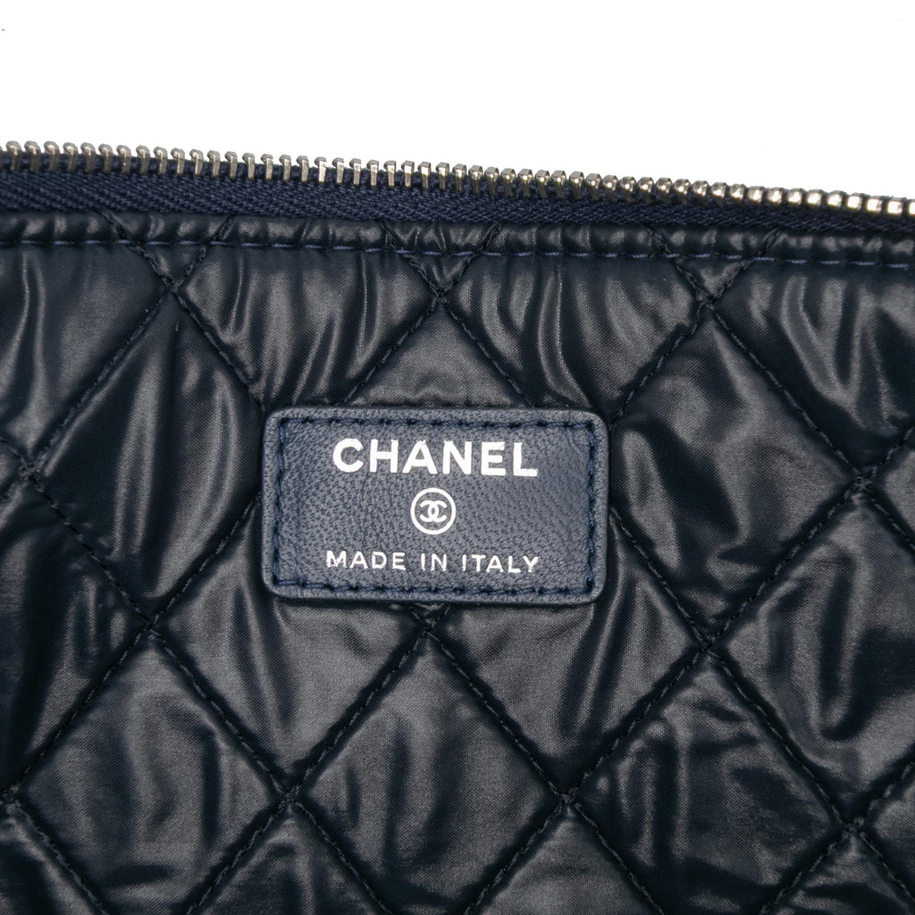 Chanel Large Quilted Lambskin O Case Clutch