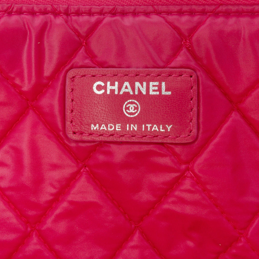 Chanel Large Quilted Lambskin O Case Clutch