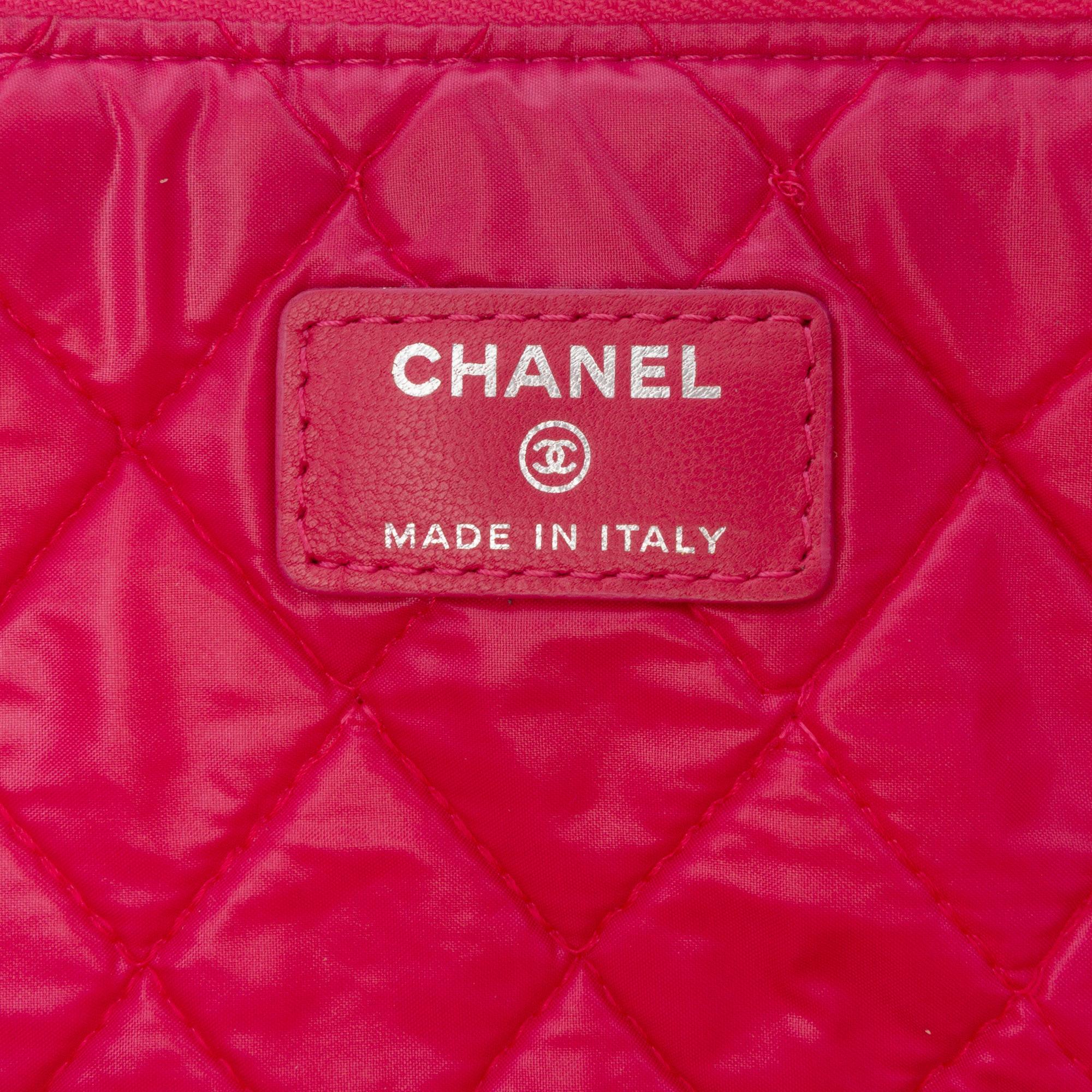 Chanel Large Quilted Lambskin O Case Clutch