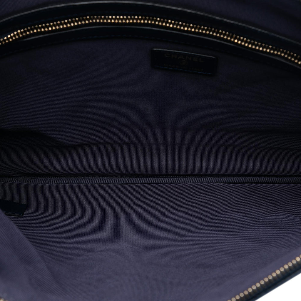 Chanel Large Quilted Lambskin O Case Clutch