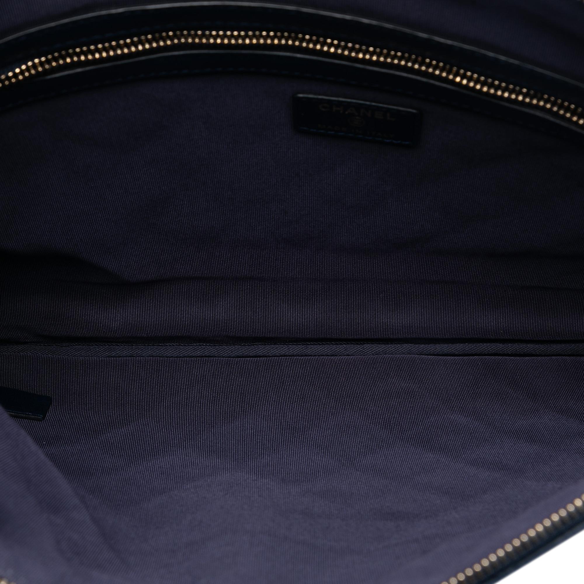 Chanel Large Quilted Lambskin O Case Clutch